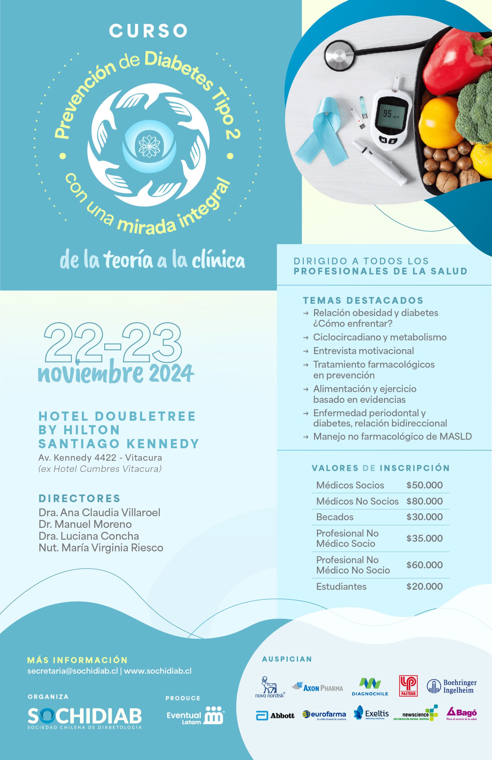 Afiche Curso de Prevención Diabetes Tipo 1 - SOCHIDIAB